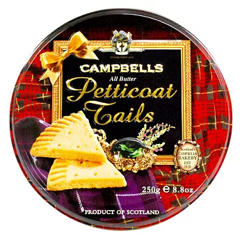 蘇格蘭【CAMPBELLS】金蓓奶油餅-扇形奶油餅圓罐禮盒