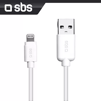 sbs Apple原廠MFi認證Lightning 傳輸線(3公尺)白色