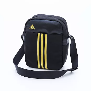 ADIDAS 輕量防水直式側背包黑色