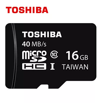 TOSHIBA 16GB microSDHC UHS-I C10 40M/s 記憶卡