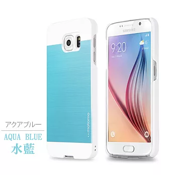 【motomo】Samsung Galaxy S6 Metal金屬保護殼-水藍