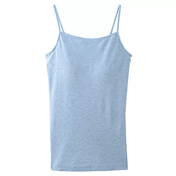 [MUJI 無印良品]女棉混內裏網織涼感舒適有杯細肩帶L淺藍