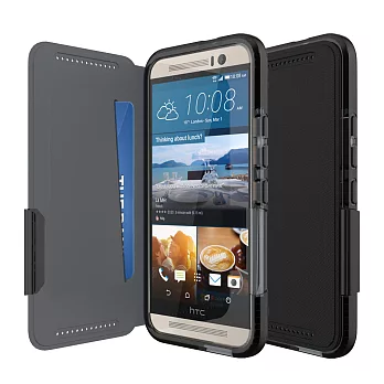 Tech 21 英國超衝擊 Evo Wallet HTC One M9 防撞軟質保護皮套 - 黑