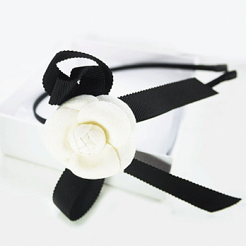 【PinkyPinky Boutique】無敵甜美茶花髮箍(白色)