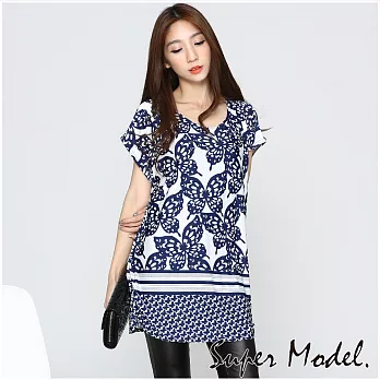 【名模衣櫃】冰絲涼感 時尚印花-共10款FREE花紋蝴蝶