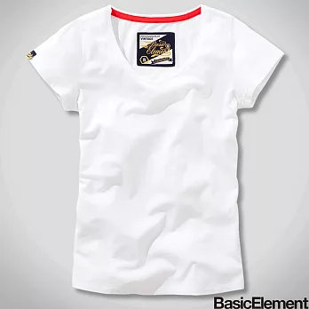【BasicElement】女款柔棉桃領T恤M