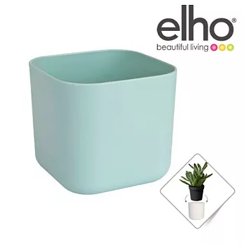 elho荷蘭時尚園藝花盆器 : b. 質感方 花器 16cm 綠薄荷