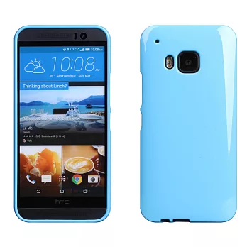【BIEN】HTC One (M9) 亮麗全彩軟質保護殼 (粉藍)