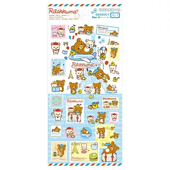 San-X 拉拉熊巴黎旅行系列貼紙。旅行