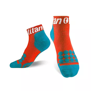 titan太肯 專業籃球襪-Light(男女適用、十歲以上年齡層皆適用)L橘/青色