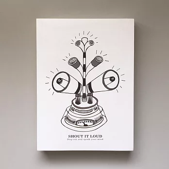 「MonkeyCookie」A6空白筆記本- Shout It Loud。大聲喊出來