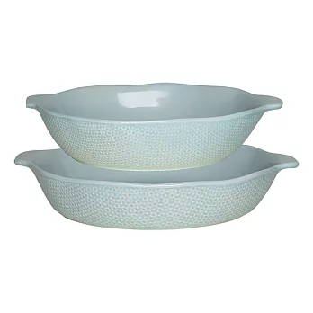 Lina aqua 橢圓烤盤組 2入
