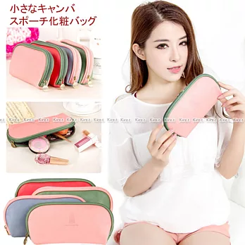 kiret濃情巴黎馬卡龍撞色皮質化妝包手拿包 收納包零錢包