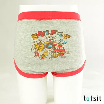 TOTSIT-原創印花男童內褲2入(C怪獸)100灰&橘