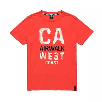 【美國AIRWALK】 西海岸文字圓領TM亮紅