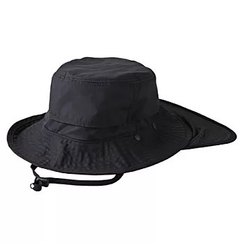 [MUJI 無印良品]聚酯纖維撥水加工有簷帽黑色黑色