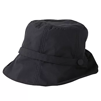 [MUJI 無印良品]聚酯纖維撥水加工可摺疊鬱金香帽黑色黑色