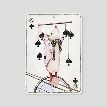 愛藝享-馬戲團老鼠明信片-咪哩圈