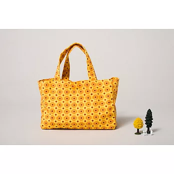 單釦長方底小手提袋-老磁磚2號-陽光黃色