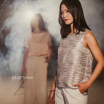 【StarMIMI】金絲橫織紋後配色背心*S銀色