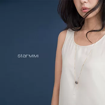 【StarMIMI】不規則天然石長項鍊*FREE礦石色