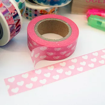 TROMSO簡單生活紙膠帶-粉紅愛心