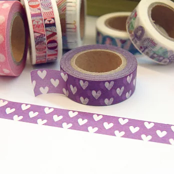 TROMSO簡單生活紙膠帶-紫愛心