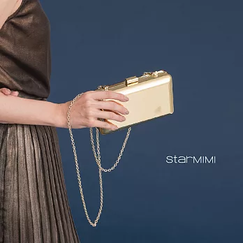 【StarMIMI】金屬光面手拿包*FREE金色