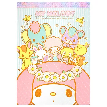 《Sanrio》美樂蒂40週年紀念文具-B7便條本(浪漫花園)