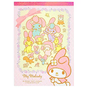 《Sanrio》美樂蒂40週年紀念文具-B7便條本(驚喜派對)