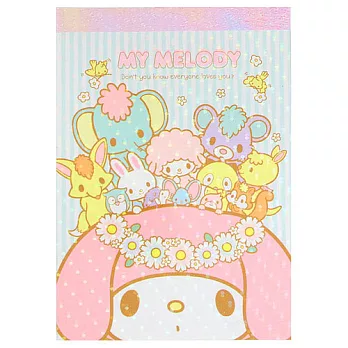 《Sanrio》美樂蒂40週年紀念文具-迷你便條本(浪漫花園)