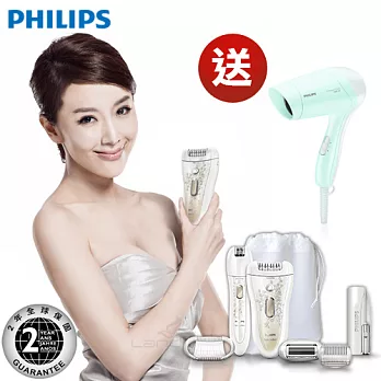 飛利浦按摩陶瓷絲滑美體刀豪華組HP6581【送吹風機HP8110】