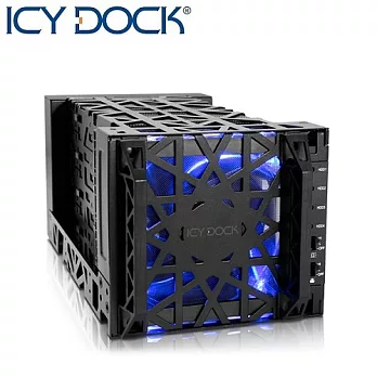 ICY DOCK 3.5吋四層式USB3.0/eSATA雙介面硬碟外接盒-MB174U3S-4SB