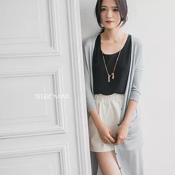 【StarMIMI】細直紋路雪紡背心*FREE黑