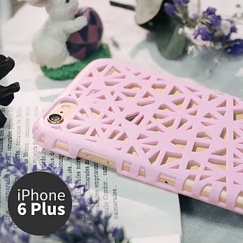 iPhone 6 Plus 手機殼 5.5吋【Nest 巢流藝品 - 鳥羽粉紫】- WaKase粉紫色