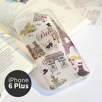iPhone 6 Plus手機殼 5.5吋【Voyage 城事 - 巴黎 Paris - 霧透軟殼】- WaKase巴黎 Paris