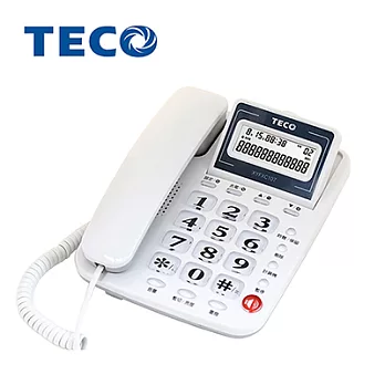 TECO 東元 來電顯示有線電話 XYFXC107典雅白