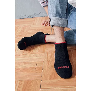 【Footer除臭襪】機能輕壓力運動船短襪T30(男款)L黑色
