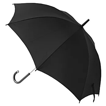 [MUJI 無印良品]聚酯纖維附雙面按扣識別加掛長傘黑色黑色