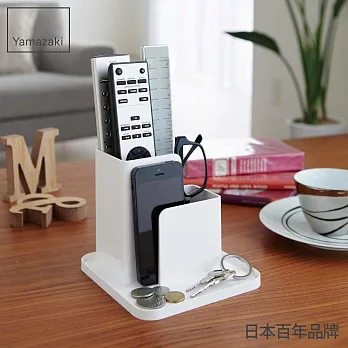 【Yamazaki】SMART-小物收納座(白)