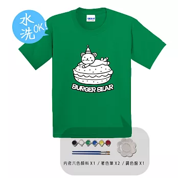 漢堡熊|彩繪塗塗T(童T)XS愛爾蘭綠-167C