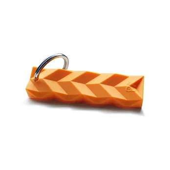 ORIGAMI摺紙風格鑰匙圈橘黃色
