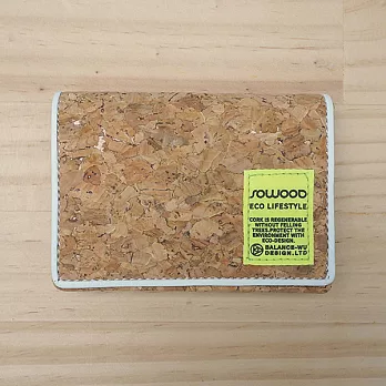 SOWOOD 軟木名片夾(塊紋)