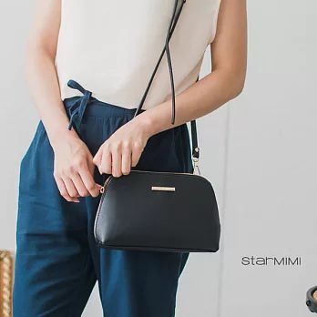 【StarMIMI】斜背手拿兩用貝殼包*FREE黑