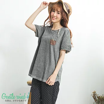 【Gentle wind 輕輕.吹】斜邊翻領棉麻上衣-FREEFREE黑