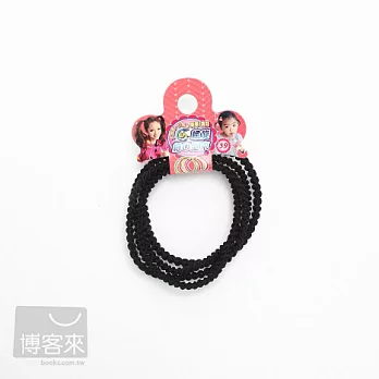 超彈力螺旋O型髮束(一卡4入)黑*