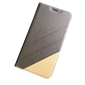 華碩 ASUS Zenfone 2 (5.5吋)磁吸撞色側翻立架皮套(黑)