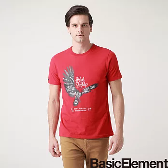 【BasicElement】男款勇者之翼T恤M暗紅