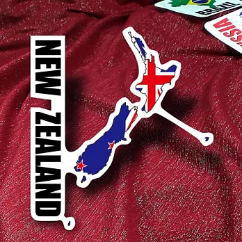 【國旗商品創意館】紐西蘭國旗地圖抗UV、防水貼紙/New Zealand/世界多國款可選購