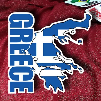 【國旗商品創意館】希臘國旗地圖抗UV、防水貼紙/Greece/世界多國款可選購